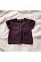 Baby Hand Knitted Vest Cream-Burgundy Black 0-1 Year Old - 2