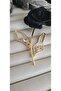 Gold Color Black Rose Model Stone Women's Earrings - 3