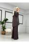 Sewn Detailed Sports Suit Brown - 5