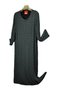 Plus Size Women's Pigment Printed Combed Cotton Dress - 3