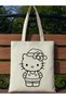 10 Pieces Hello Kitty Themed Children's Painting Bag, Bag Painting Set 35*40 cm - 6