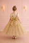 فستان سهرة بتصميم خاص بنمط نجمة لامعة ذهبية اللون من Princess Sparkle - 3