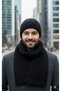 Valentine's Day Gift Men's Wool Winter Knitted Beanie Scarf Double Set