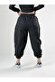 Black Women's Jogger Pants with Stitching Detail Coc2758 - 4