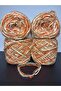 Tile Boucle, Cream, Camel (2 Layers) Fine Mohair, Gradient Sausage Yarn Knitting Yarn 200Gr - 2