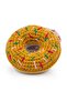 Donut-Shaped Mustard Knitted Pet Toy
