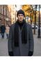 Valentine's Day Gift Men's Scarf & Beanie & Gloves 3-Piece Set