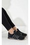Women's Black Sports Shoes Lightweight Flexible Comfortable Non-Slip Sole Walking Shoes - 3