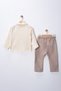 6-24 Months Boy's Muslin Shirt with Tropical Leaf Pattern and Vest Stylish Holiday Suit - 2