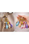 Seashell Design Keychain – Stylish Bag Accessory with Colorful Pearl Effect - 7