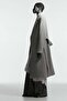 Wool-blend tie-belt coat