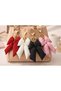 Colorful Bow Keychain Bag Ornament (with Gold Metal Clip)-White - 5