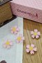 5-Piece Sweet Cherry Blossom Mini Hairpin Knitted Hair Clip Set Pink - Women's Hair Accessory Clip-On Ornament Hairpin