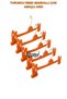 10 Pieces of Orange Pants, Skirts, and Swimwear Products with Smart Display on a Pegboard - 6