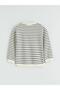 Beige Striped Boys' Sweatshirt and Sweatpants (S6) - 5