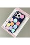 iPhone 16 Pro Max Compatible, Funny Smiley Face Pattern Leather Texture Silicone Phone Case.