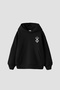 Black Swordsman Printed Oversize Unisex Black Hoodie - 2