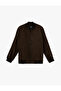 Regular Fit Long Sleeve Pocketed College Collar Zippered Faux Suede Bomber Jacket - 3