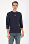 Men's Regular Fit Crew Neck Navy Blue Sweatshirt 50308649-Vr033