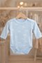 100% Cotton Long Sleeve Turtle Patterned Baby Blue Newborn Baby Bodysuit - 2