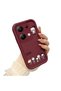 Redmi Note 13 Pro 4g Compatible Impact Protection Lens Protection Claret Red Silicone Case Cute Snoopy Pattern - 3