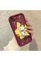 iPhone 7/8/Se 2020 2022 Compatible Impact Protection Lens Protection Claret Red Silicone Case Cute Snoopy Pattern - 4