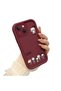 iPhone 15 Plus Compatible Impact Protection Lens Protection Claret Red Silicone Case Cute Snoopy Pattern - 3