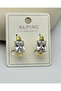 Xuping Gold Single Stone Earrings - 25-Xpkp297 - 2