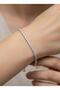 Steel Silver Mini Round Stone Waterway Bracelet - 26Slb34
