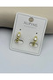 Xuping Gold Single Stone Mini Earrings - 25-Xpkp155 - 2