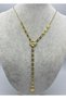 Steel gold flower y necklace - 25-clkk234 - 2