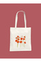 Red Wild Flowers Printed Cloth Bag