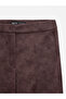 72257 Suede Trousers with Stitching Detail - Burgundy - 7