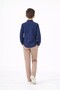 Mandarin Collar Linen Shirt and Belted Trousers Boy's Set - 3