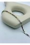 Steel silver color baguette stone waterway bracelet - 26slb36 - 2