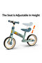- Kids Balance Bike, height-adjustable saddle, Indoor/Outdoor Ride, Green, 3-5 Y - 3