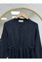Almina Muslin Lace-Up Dress-Na2418 Black - 4
