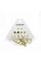 Gold Color 12 Pcs (6 Pairs) Stainless Steel Earring Set 3