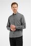 Smoked-Navy Blue Buttoned Collar Long Sleeve Pocketless Slim Fit Cotton Shirt 1004255233 - 3