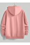 Women's Red Hooded Sweatshirt with Butterfly Print and Pockets, Casual and Comfortable - 2