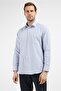 Navy Blue Checkered Pattern Hard Collar Long Sleeve Pocketed Comfort Fit Cotton Shirt 1004255221 - 5