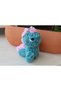 Amigurumi Velvet Thread Dinosaur Keychain - Soft Plush Dino Bag Ornament and Gift (Turquoise)