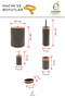 Wooden Patterned 5-Piece Bathroom Set: Trash Can, Liquid Soap Dispenser, Toothbrush Holder, Solid Soap Dispenser - 3