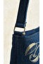 Women's Denim Shoulder Bag Denim Fabric Strap Bag - 5