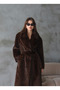 Leopard Printed Faux Fur Coat - 5