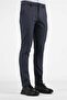 Men's Dark Navy Blue Side Pocket Cotton Slim Fit Chino Trousers 1003255164 - 2