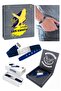 Fashion Bold Navy Blue Bracelet with Uv Box Gift