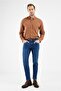 Navy Blue 5 Pocket Slim Fit Cotton Denim Trousers 1023255167