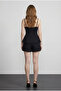 Buckle detailed shorts skirt black - 3