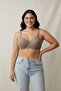 Mink Plus Size C Cup Wire-Free Gathering Bra - Quality Non-Padded Sponge Daily Comfort Bra - 2